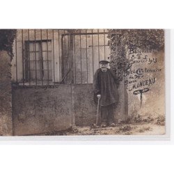 BAIGNEAU : carte photo de la fête du centenaire Pierre MONCEAU en 1913 - très bon état