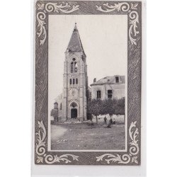 BARCY : 1914/18 - carte photo de l'église et de la mairie  (militaire - guerre) - bon état (un coin plié)