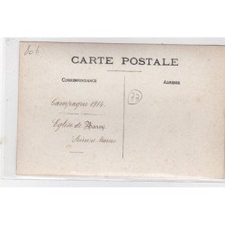 BARCY : 1914/18 - carte photo de l'église (militaire - guerre) - très bon état