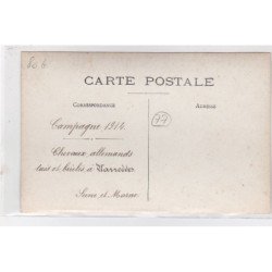 VARREDDES : 1914/18 - carte photo de chevaux allemands tués et brulés (militaire - guerre) - très bon état