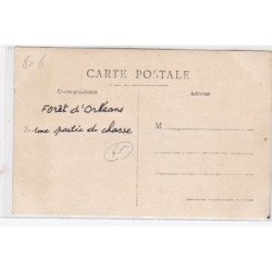 FORET D'ORLEANS : carte photo d'une scène de chasse à tir (Sologne) - très bon état