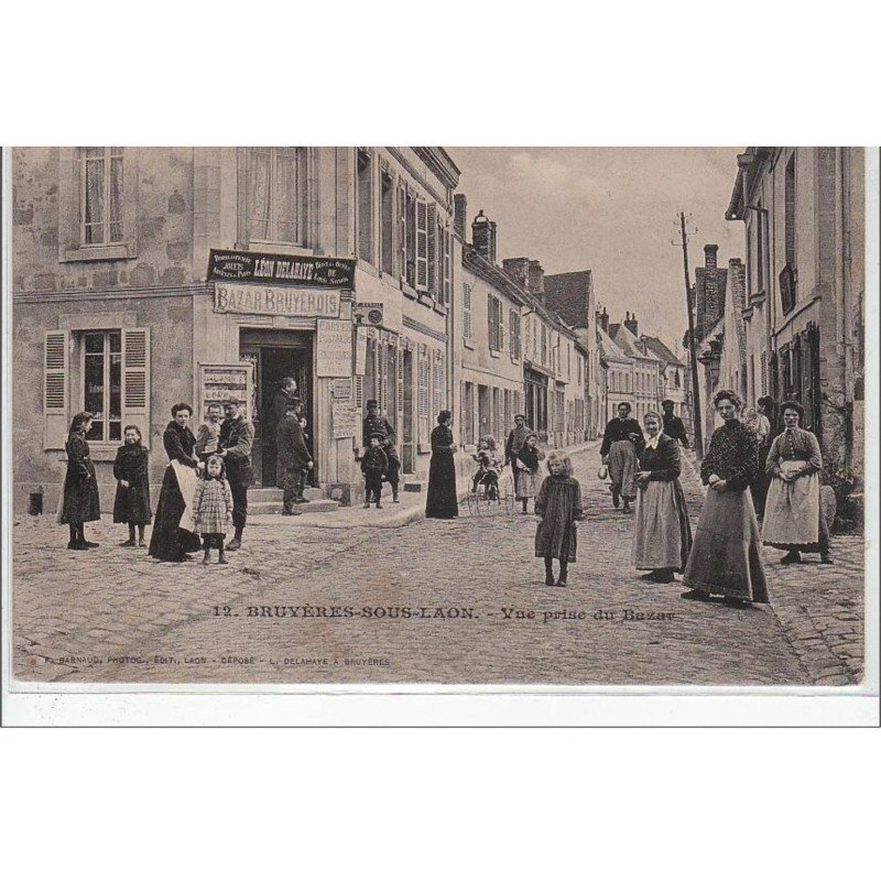 BRUYERES SOUS LAON : vue prise du bazar - très bon état BRUYERES SOUS LAON : vue prise du bazar - très bon état