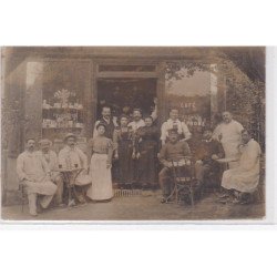 PARIS : carte photo d'un café restaurant - très bon état