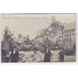 PARIS 3ème : carte photo d'un char papillon - carreau du Temple - prix d'honneur 1912 - très bon état