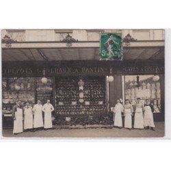 PARIS 8ème : carte photo d'un magasin Felix POTIN au 47 boulevard de Maleserbes - très bon état
