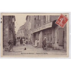 MURVIEL LES BEZIERS : avenue de l'église (éditeur de cpa) - très bon état