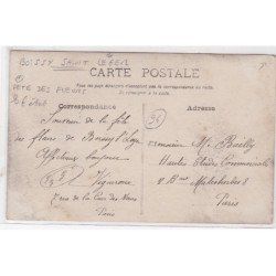 BOISSY SAINT LEGER : carte photo "fête des fleurs" - bon état (léger défaut d'angle)