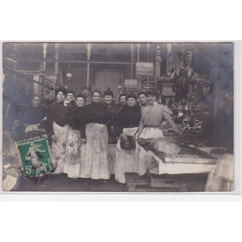 PARIS : carte photo de stand aux Halles ? (alimentation) - très bon état