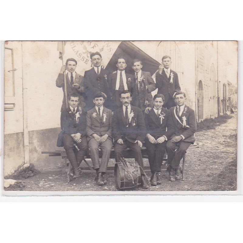 BLETTERANS : carte photo de la classe (conscrits)- très bon état