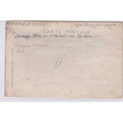 SAUMUR : carte photo de la fanfare lors de la fête de la Saint Hubert - très bon état