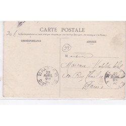 SAINT LAURENT DU JURA - hiver 1906/07 - un train bloqué par la neige - voyageurs en panne - très bon état