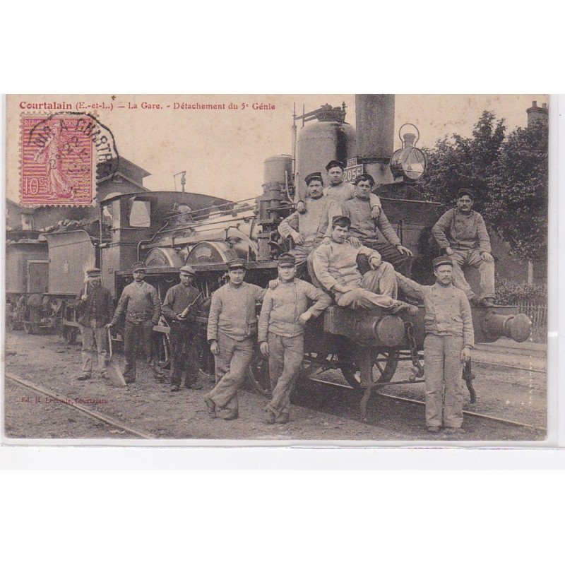 COURTALAIN : la gare - détachement du 5ème génie - très bon état