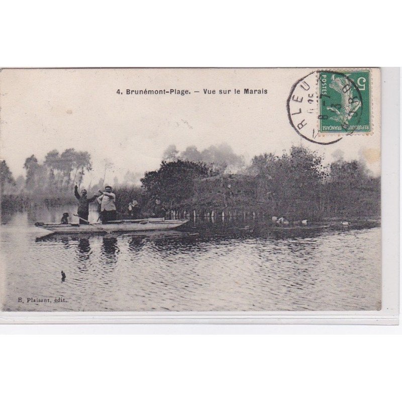 BRUNEMONT PLAGE : vue sur le marais (chasse) - très bon état