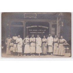 PARIS : carte photo d'une boulangerie patisserie - très bon état