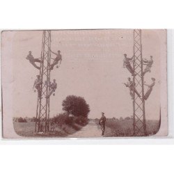 GRENOBLE : carte photo des ouvriers de la société grenobloise  Forge et lumière (CUSSET 1909) - très bon état