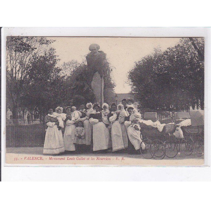 VALENCE: monument louis gallet et les nourrices - très bon état