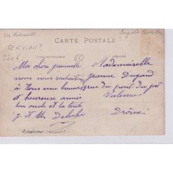 SERVIAN ? : souvenir d'une scène de chasse  - très bon état