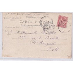 SAINT LEGER : carte photo d'un retour de chasse (cachet de LA CHARITE) - bon état (un coin plié)