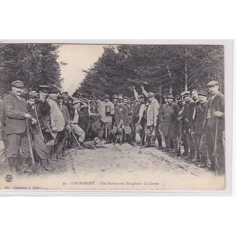 LES BORDES : une battue aux sangliers - la curée (chasse) - très bon état
