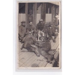 SAINTE MENEHOULD : carte photo d'un retour de chasse - bon état