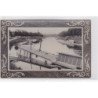 MEAUX : 1914/18 - carte photo des bateaux lavoirs coulés (militaire - guerre) - très bon état