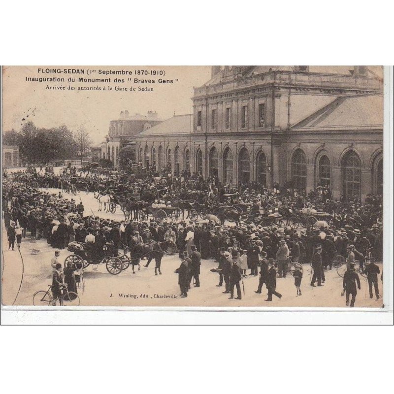 FLOING SEDAN : inauguration du monument des """"Braves Gens"""" - 1er septembre 1870-1910 - très bon état