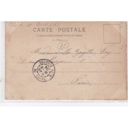 PARIS : carte photo de pompiers en intervention devant un restaurant en 1904 - très bon état