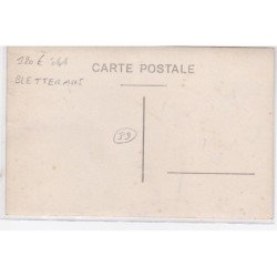 BLETTERANS : carte photo du café du champ de foire (chaux lourde et grasse) (vélo)- bon état (traces)