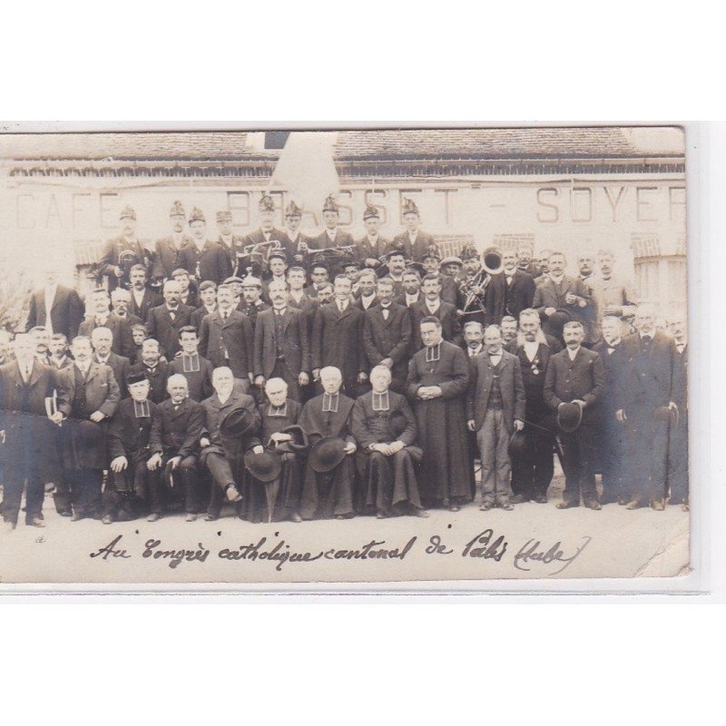 PALIS : carte photo prise au congrès catholique en 1914 - état (un coin plié)