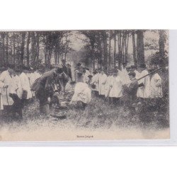Battue Juigné - scène de chasse - très bon état