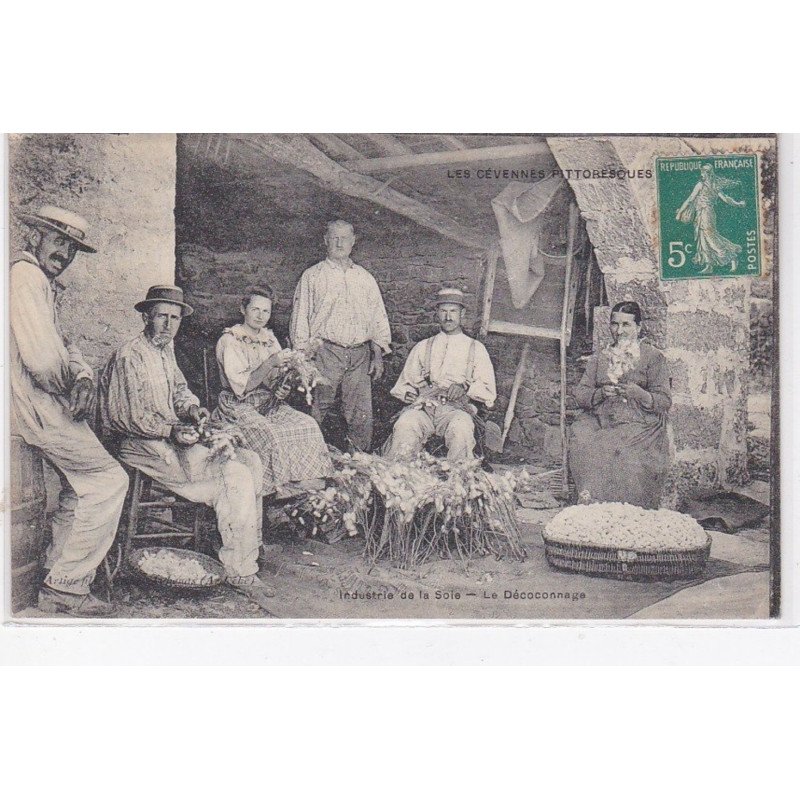 LES CEVENNES PITTORESQUE : industrie de la Soie - le décoconnage - très bon état
