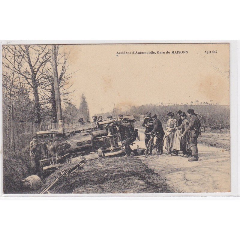 Accident d'automobile, gare de MAISONS - très bon état