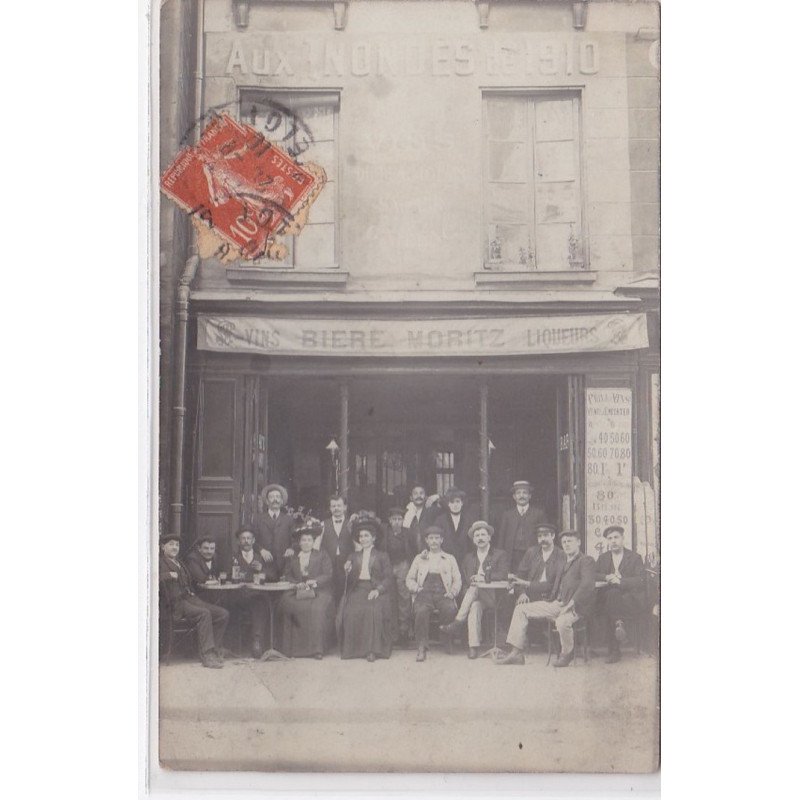 PARIS : carte photo du café restaurant "aux Inondés de 1910" (inondations) - très bon état