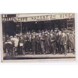PARIS : carte photo du café DUPONT Jeune (JOUFFROY successeur) (CINEMA PALACE) - très bon état