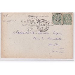 DAUNERY : carte photo du garde de la propriété (chien de chasse) - très bon état