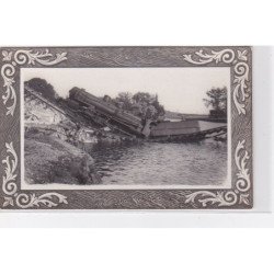 MARY SUR MARNE : 1914/18 - carte photo d'un accident de chemin de fer (militaire - guerre) - très bon état