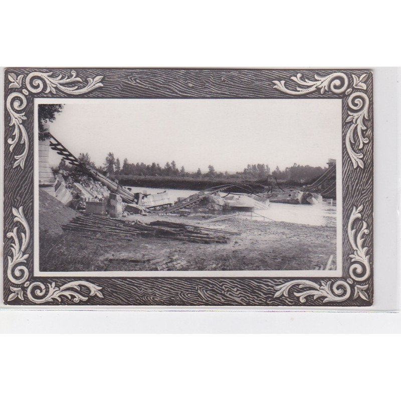 MARY SUR MARNE : 1914/18 - carte photo d'un accident de chemin de fer (militaire - guerre) - très bon état