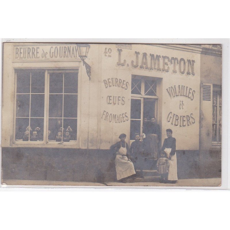 L'ISLE ADAM : catye photo de du magasin JAMETON (beurre oeufs fromages) - très bon état