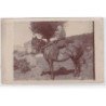 CORSE : carte photo d'un homme à cheval (près Sainte Marie SICHE ?)- très bon état