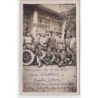 BASTIA : carte photo de militaires du 15ème bataillon d'ouvriers artilleurs au parc d'artillerie en 1923 - très bon état