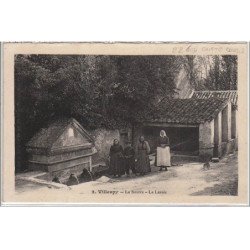 VILLESPY : vue générale - la source - le lavoir - CARTE DOUBLE - très bon état