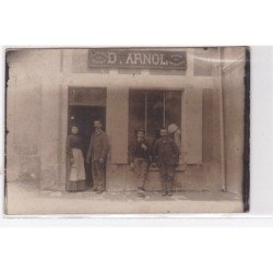 COURSON LES CARRIERES : carte photo du magasin de mode et confection ARNOL - très bon état