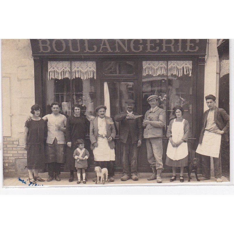 SORIGNY : photo format cpa de la boulangerie Léopold LEGER (papier carte photo) - très bon état