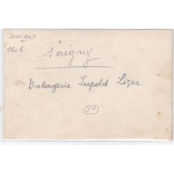 SORIGNY : photo format cpa de la boulangerie Léopold LEGER (papier carte photo) - très bon état