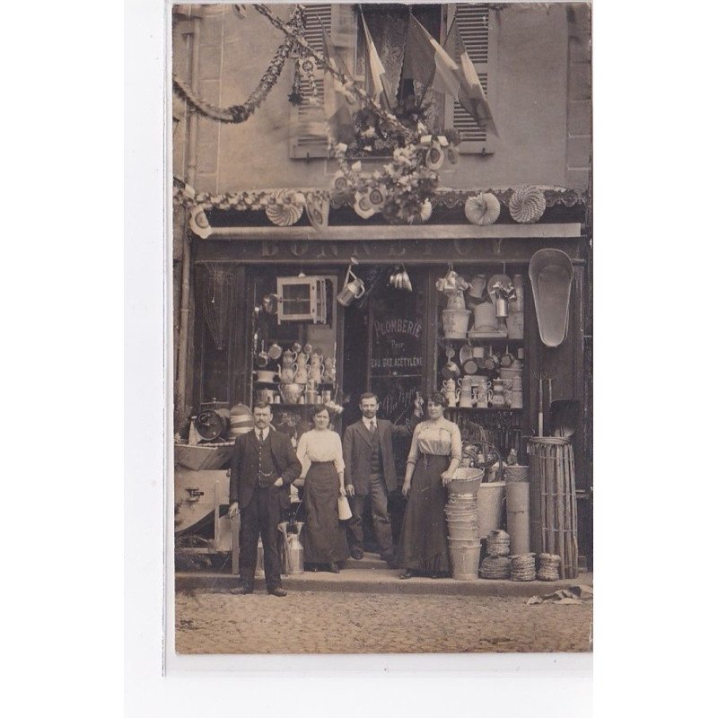 MARCIGNY : carte photo de la plomberie BONNEFOY (photo TAILLANDIER) - très bon état