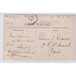Environs de BOULOIRE : carte photo d'une scène de chasse vers 1907 (chasseur) - très bon état
