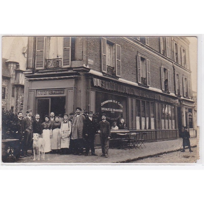 ROMAINVILLE : carte photo du restaurant PORTIE (place Carnot) - très bon état