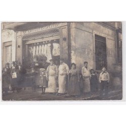 Environs de COUBRON : carte photo de la boucherie BACHELARD - très bon état