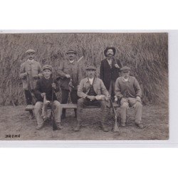 DROME : carte photo d'une scène de chasse (photo JACQUIN à Valence) - très bon état