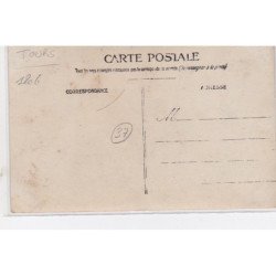 TOURS : carte photo d'un stand de la Charcuterie PAGE à TOURS (cliché pris à PARIS) - très bon état